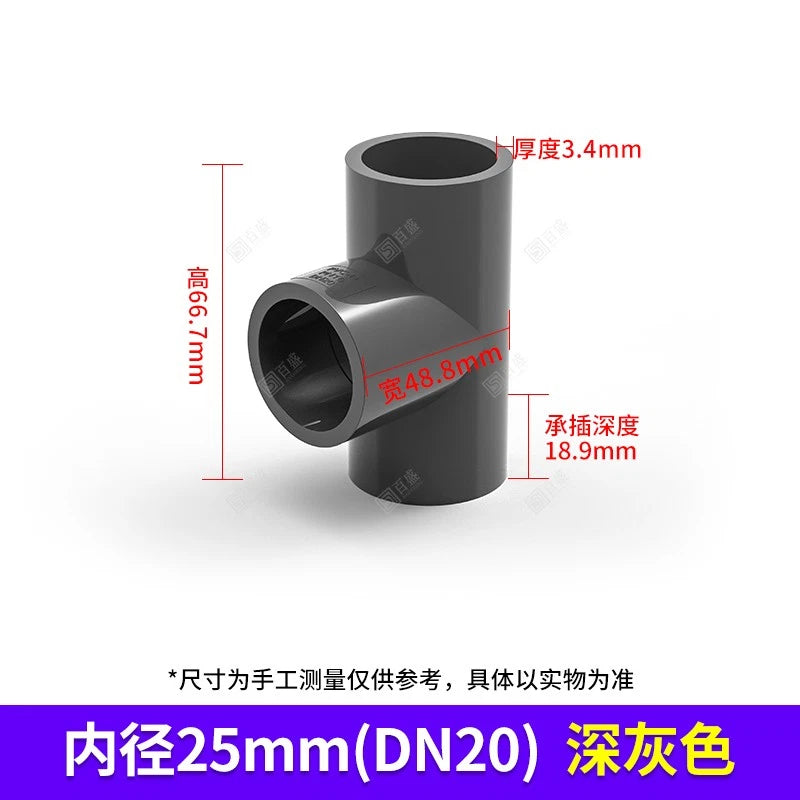 PVC Plumbing Fittings 45° Elbow-Straight-Tee Pipe Connector Solvent Weld