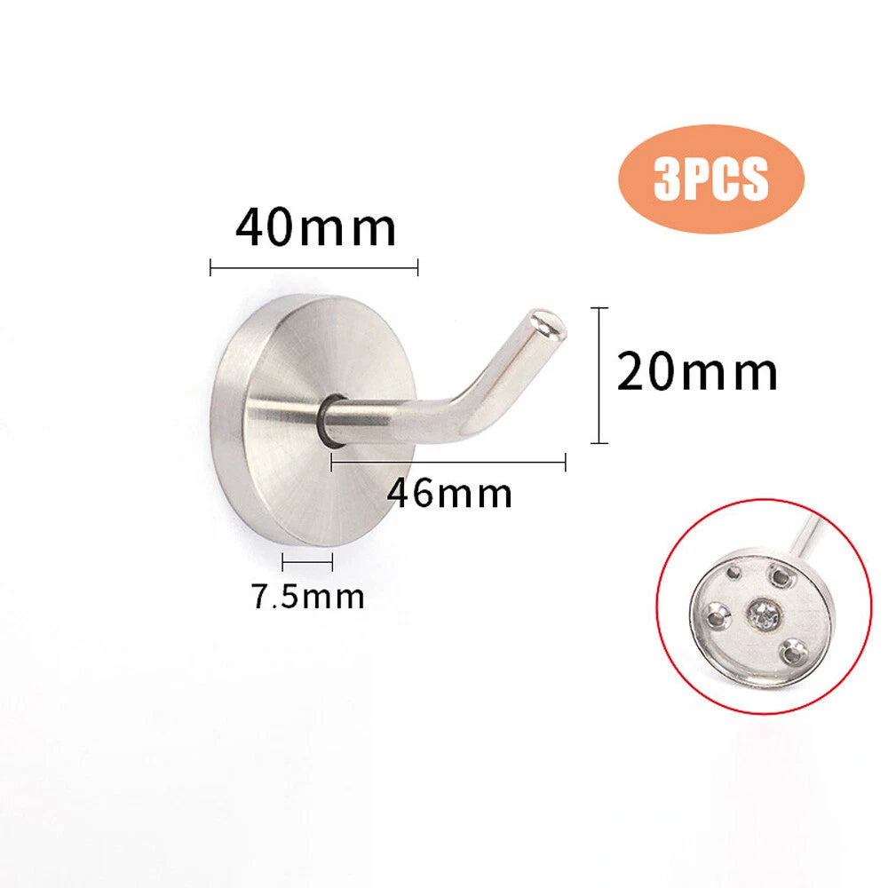 304 Stainless Steel Bathroom Kitchen Wall Door Holder Hook Hanger Hooks
