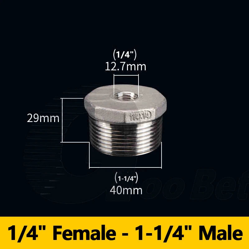 Reducing Bush BSPT Male Female Thread Pipe Fitting – Stainless Steel 304 (A2)