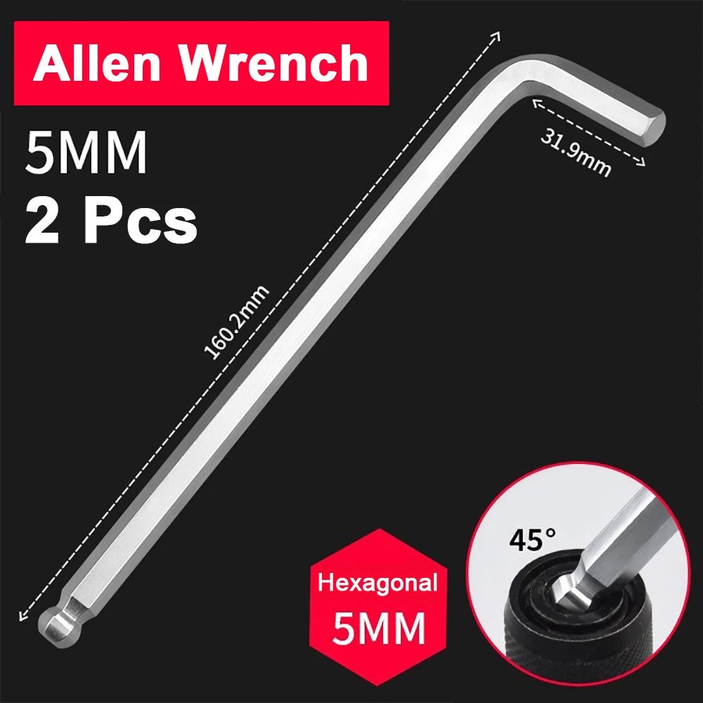 Hexagon Key Hex Long Arm Ball End Wrench 1.5-19mm Allen Wrench L Shape Allen Key