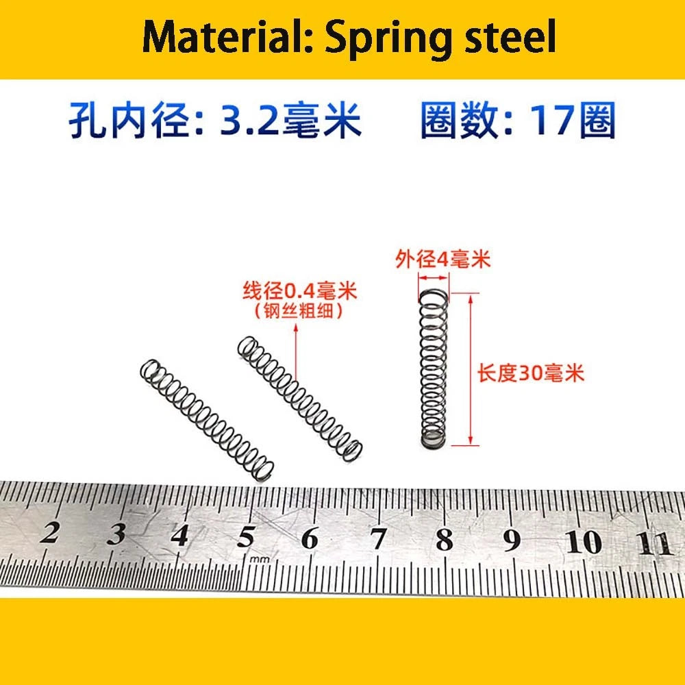 Spring Steel Small Compression Spring 0.2/0.3/0.4mm Wire Diameter 3-50mm Length
