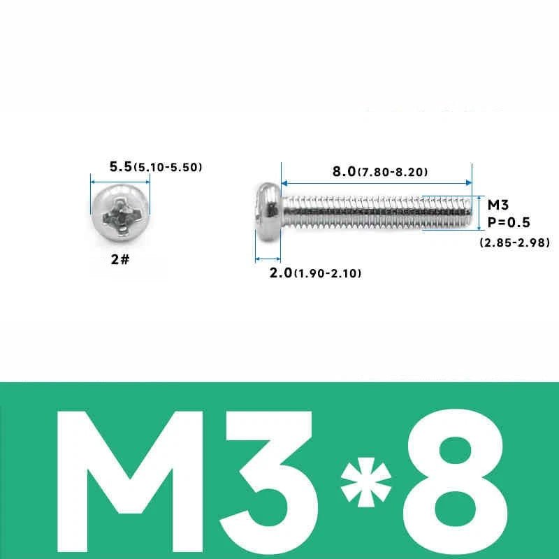 Phillips Pan Head Machine Screws – Carbon Steel M1 to M4, Multiple Lengths & Finishes - HomeDIYer