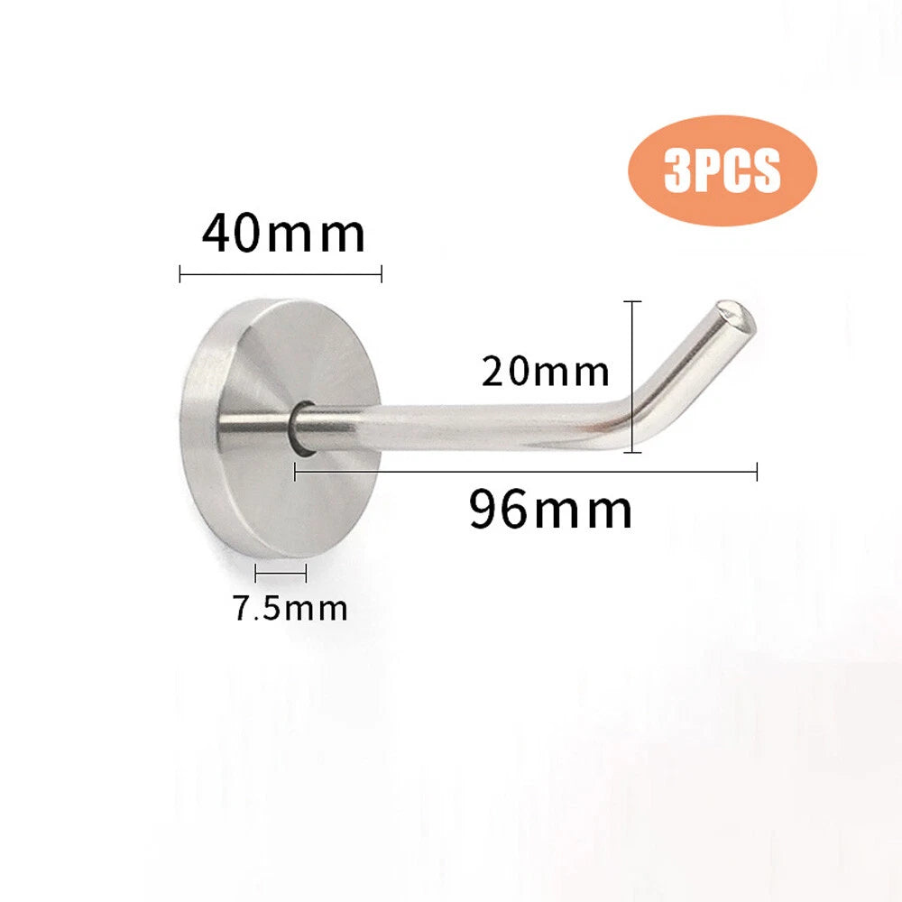 304 Stainless Steel Bathroom Kitchen Wall Door Holder Hook Hanger Hooks