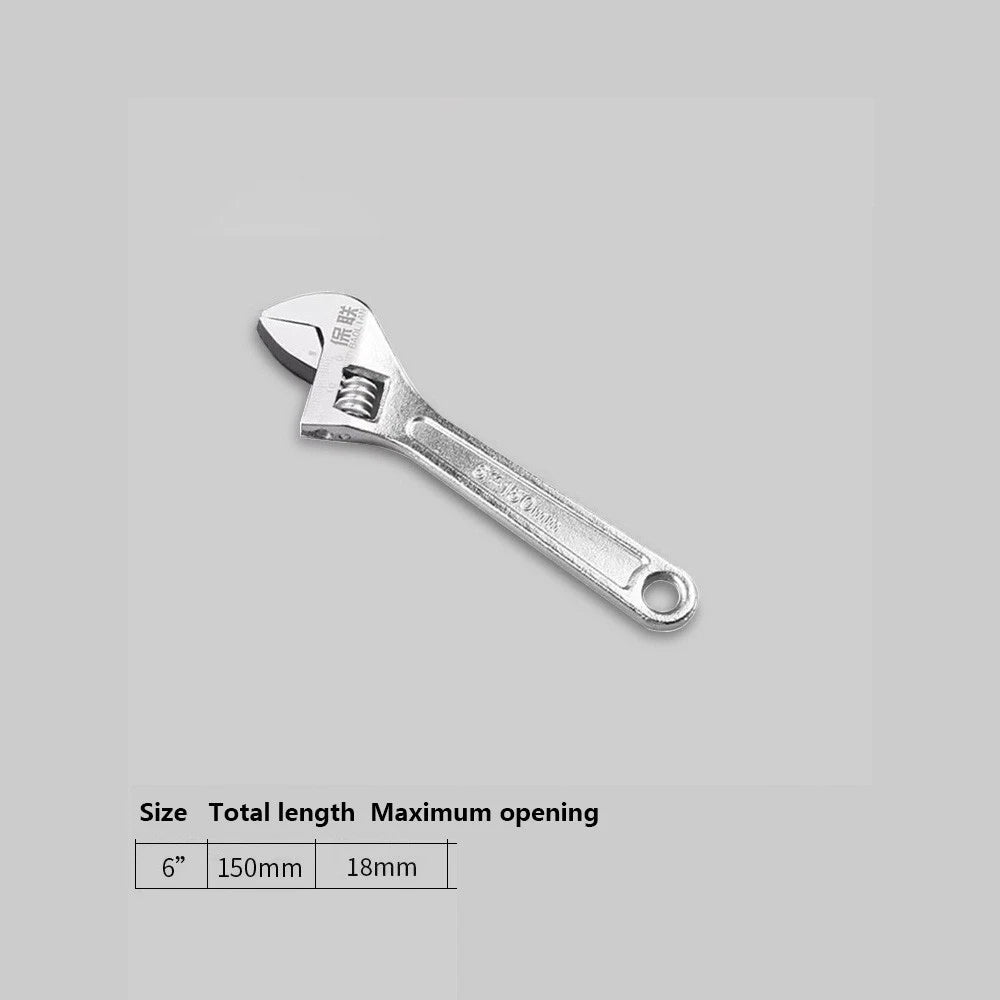 Adjustable Spanner Wrench 6" 8" To 24" Garage Tool Soft Grip Handle Metric Scale