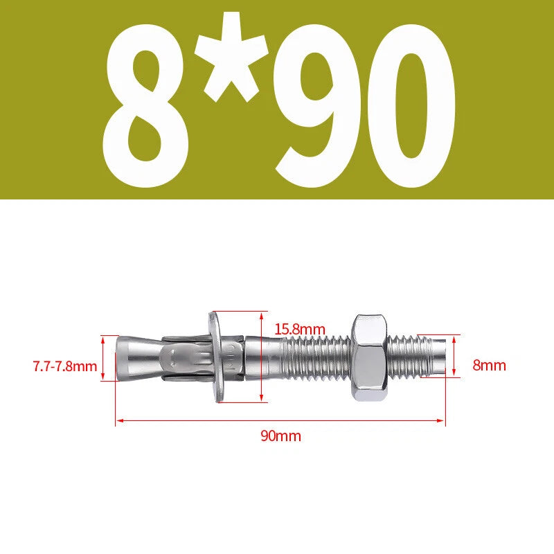 Through Bolts Wall Expansion Anchor Bolts A2 304 A4 316 Stainless Steel