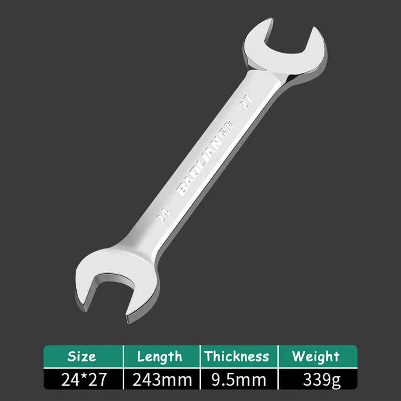 Thin Double Open End Spanner Repair Wrench Chrome Vanadium Steel Metric 6mm-36mm