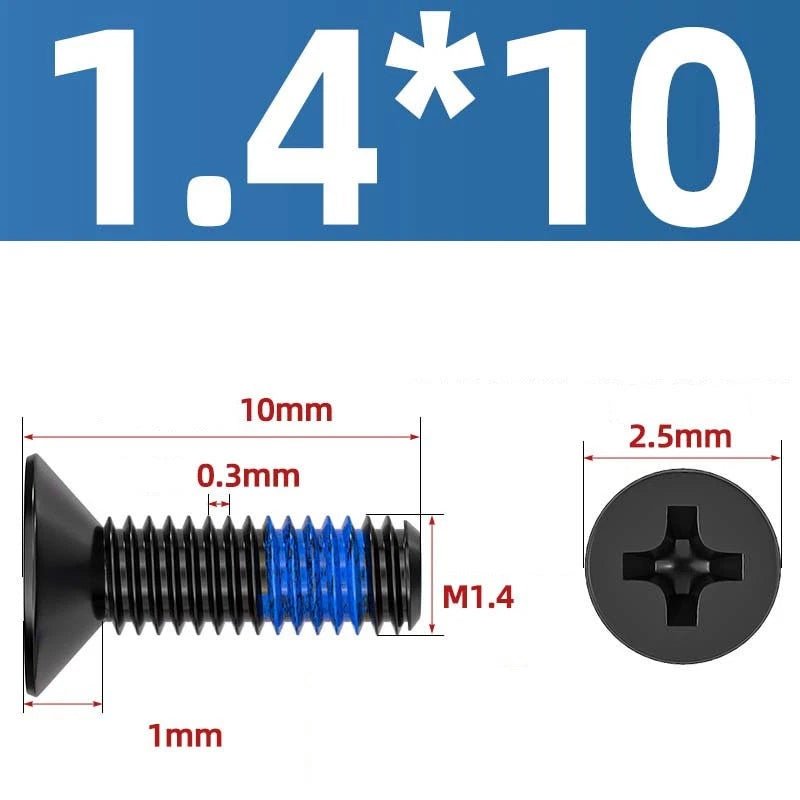M1.2–M6 Phillips Flat Head Machine Screws | Carbon Steel | Black & Nickel Plated - HomeDIYer