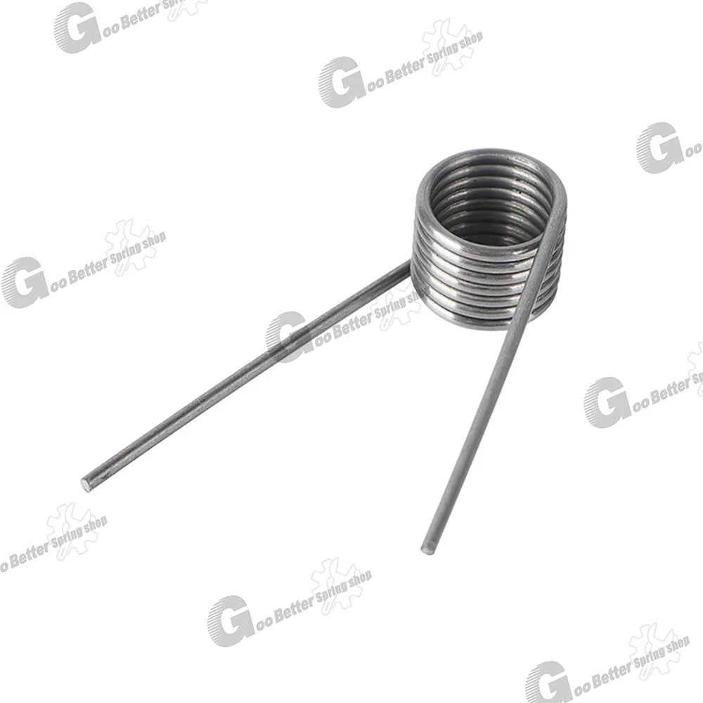 Torsion Spring (pack of 10), 0.3mm wire diameter, 2mm - 5mm OD, Right spring