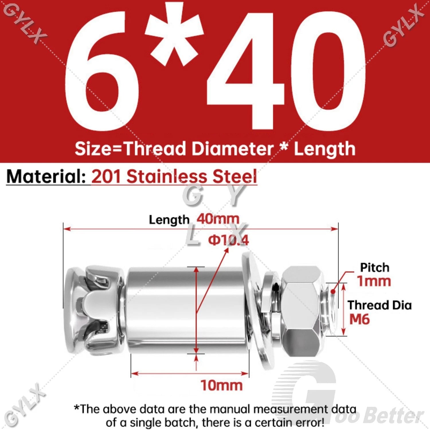 Stainless Steel Expansion Bolts for Marble & Stone — M6 M8 Heavy Duty Anchor Bolts