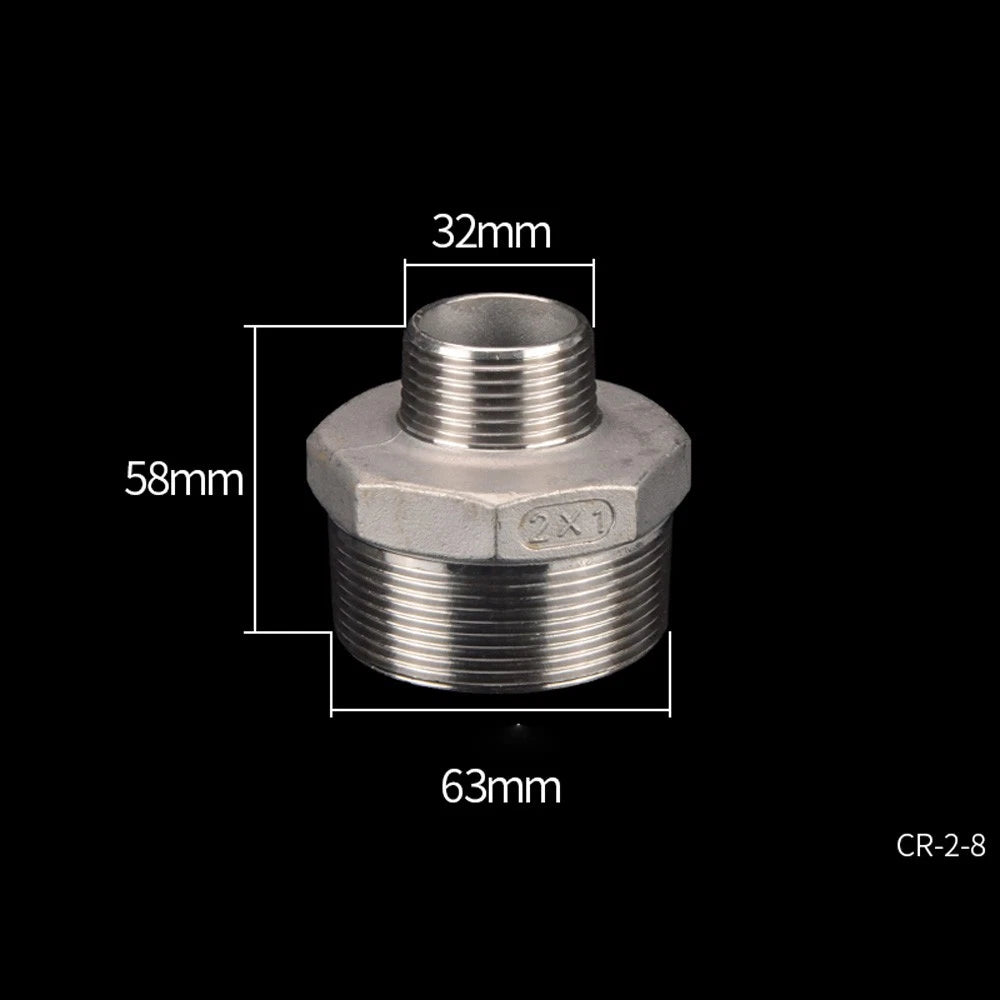 Stainless Steel Threaded Pipe Reducer Nipple — BSP Male to Male Fitting