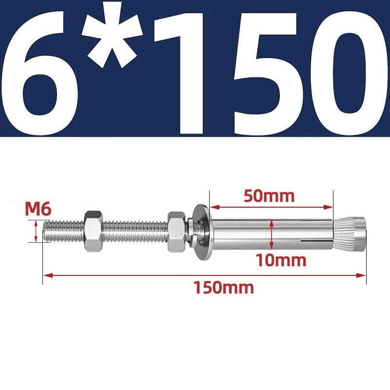 M6-M20 Stainless Steel Concrete Expansion Anchor Bolts – Extra Long