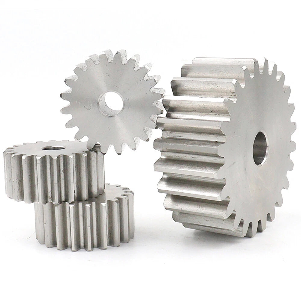 1/1.5/2 Mod 12~120 Teeth, Flat Gear Cylindrical Gear, Spur Gears Stainless Steel