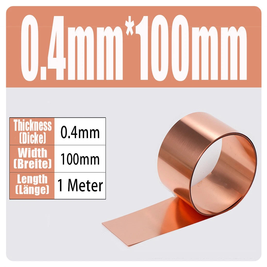 99.9% Flexible Pure Cu Metal Foil Plate Strip 0.01~1mm Thick Copper Sheet Roll
