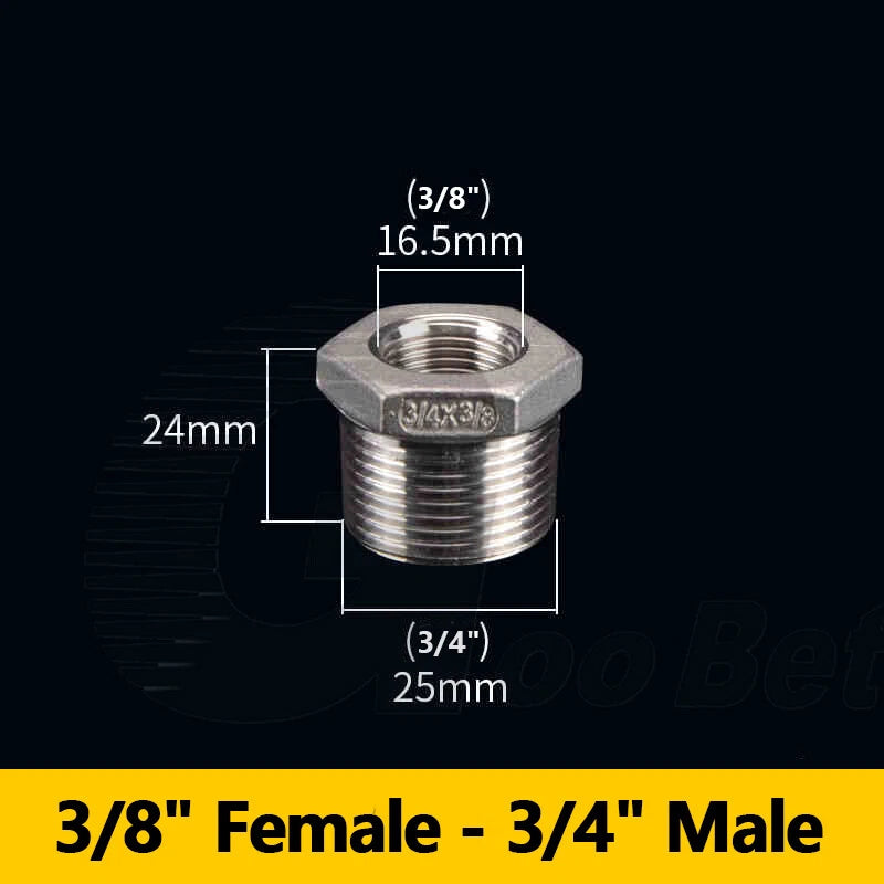 Reducing Bush BSPT Male Female Thread Pipe Fitting – Stainless Steel 304 (A2)
