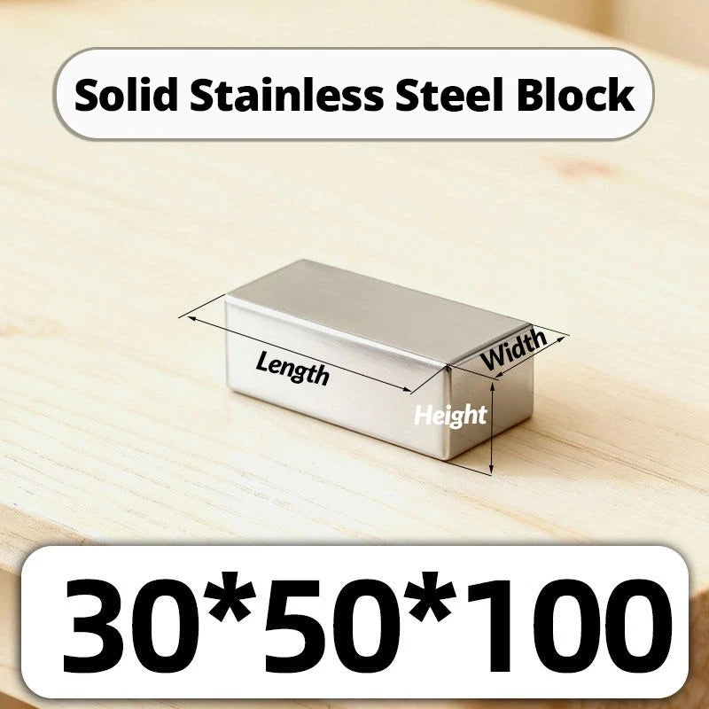 Solid 304 Stainless Steel Block Plate 20mm 25mm 30mm 35mm - 120mm Grade 304 GS
