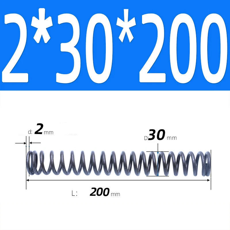 200mm Length Stainless Steel Compression Spring 2 - 4mm Pressure/ Coil Springs