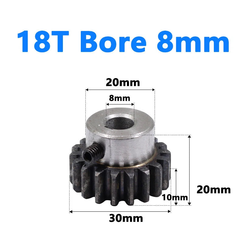 1.5 Module Spur Gear Bore 6/8/10/12/15mm Teeth 10-60 Pinion Pitch 4.71mm