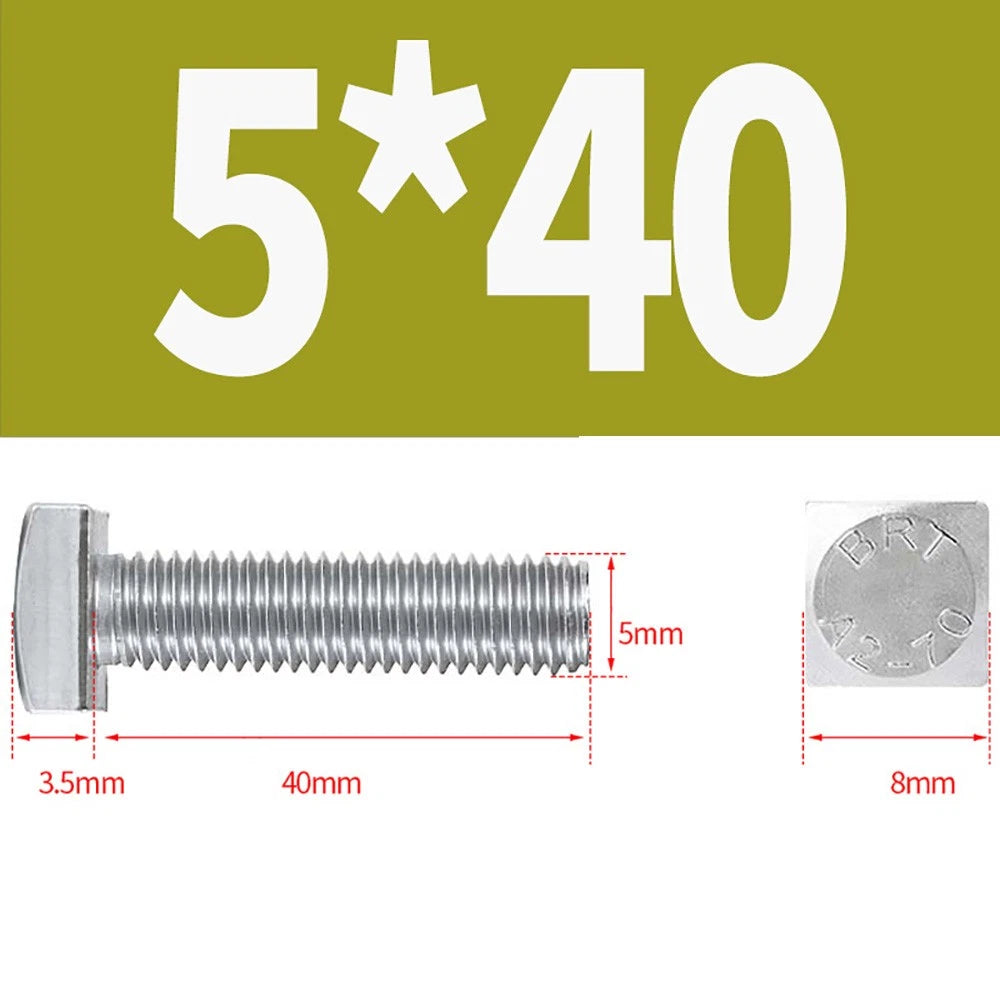 M4 M5 M6 Square Head Bolts Full Threaded – A2 304 Stainless Steel