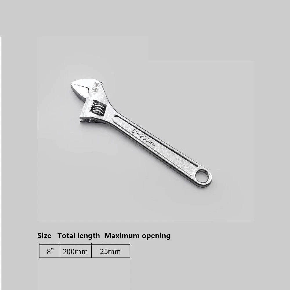 Adjustable Spanner Wrench 6" 8" To 24" Garage Tool Soft Grip Handle Metric Scale