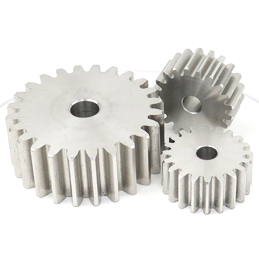 1/1.5/2 Mod 12~120 Teeth, Flat Gear Cylindrical Gear, Spur Gears Stainless Steel
