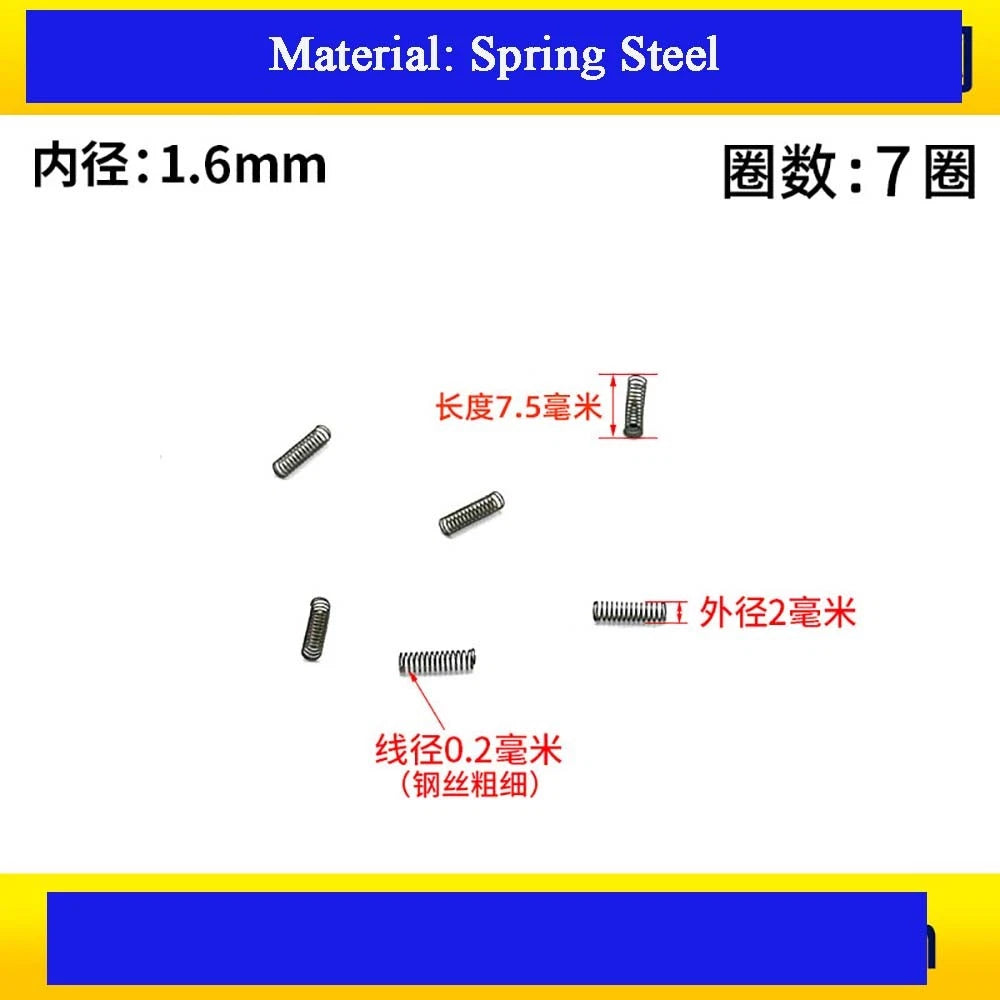 Spring Steel Small Compression Spring 0.2/0.3/0.4mm Wire Diameter 3-50mm Length