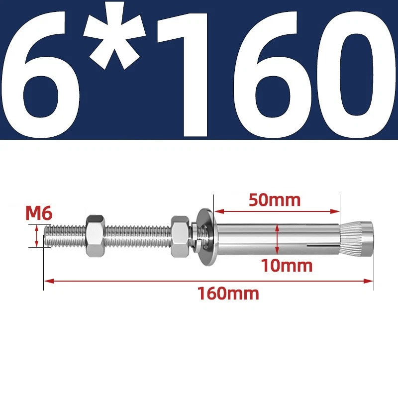 M6-M20 Stainless Steel Concrete Expansion Anchor Bolts – Extra Long