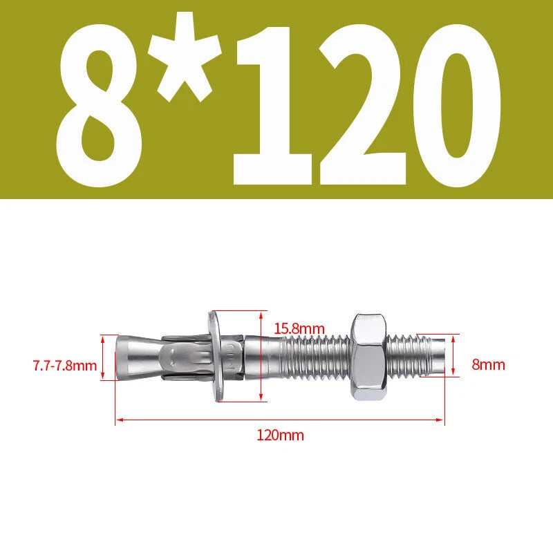 Through Bolts Wall Expansion Anchor Bolts A2 304 A4 316 Stainless Steel