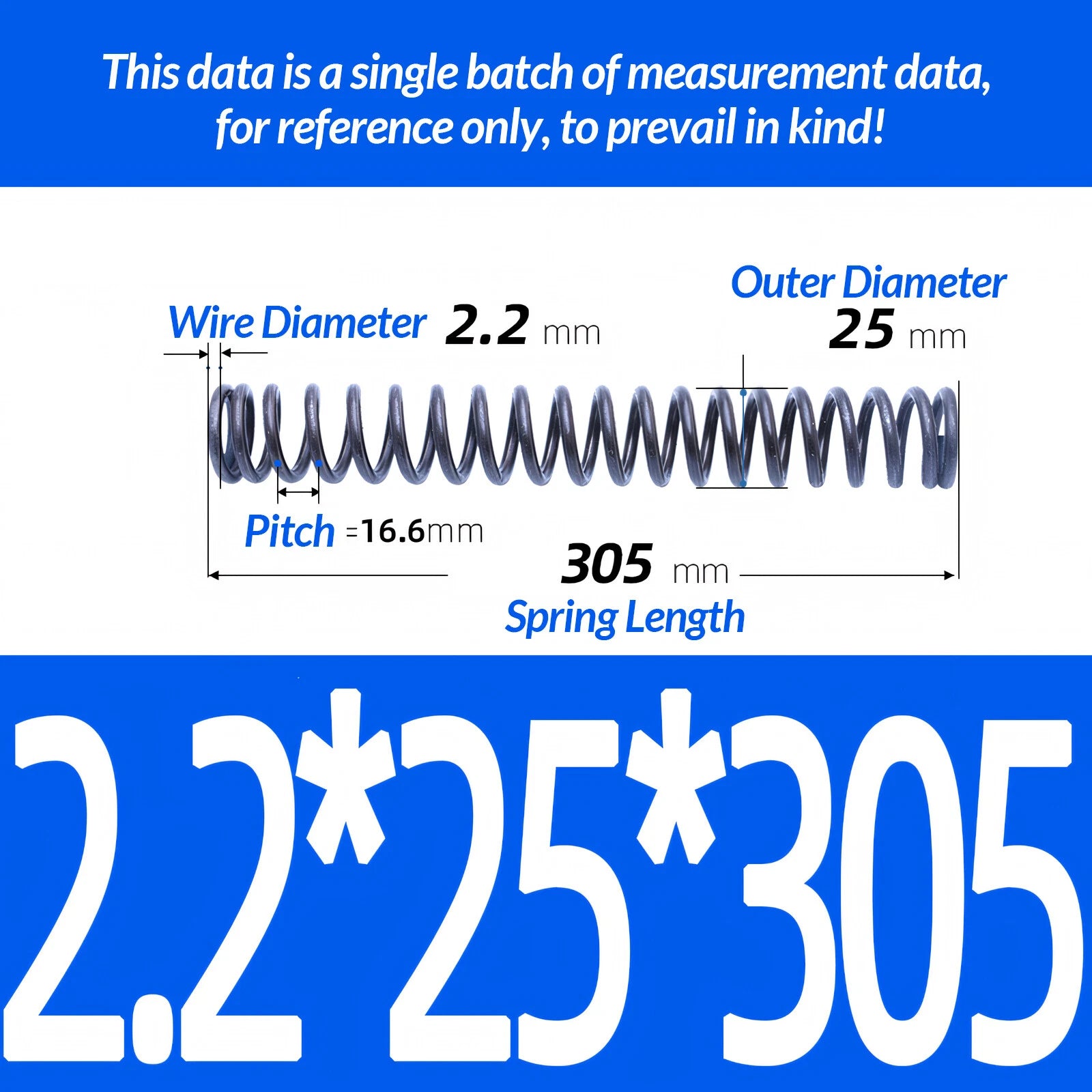 Length 305mm Compression Spring Pressure Springs OD 3-60mm Wire Dia 0.3mm-6.0mm