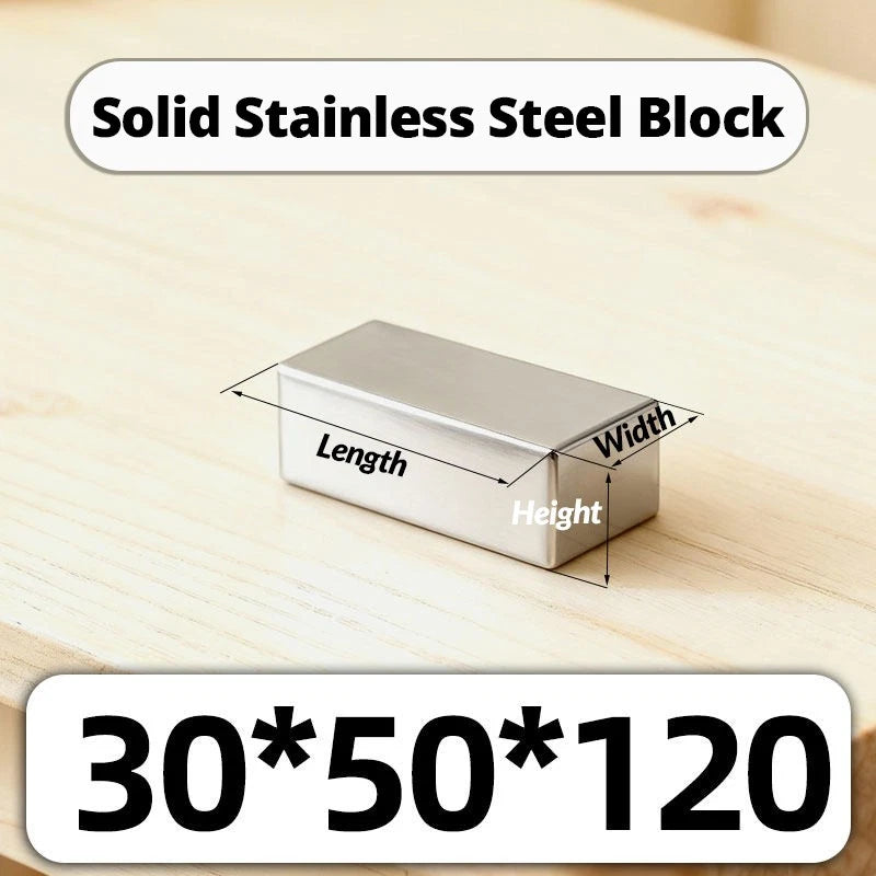 Solid 304 Stainless Steel Block Plate 20mm 25mm 30mm 35mm - 120mm Grade 304 GS