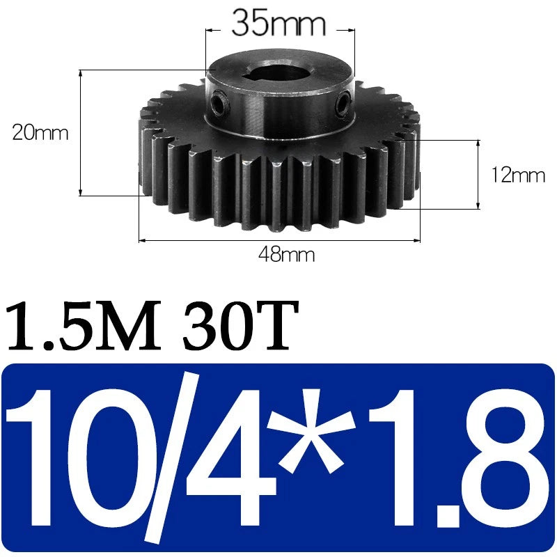 Spur Gears 1.5 Mod Transmission Gear With Step 45#Steel Pinion Motor Gear 30/80T