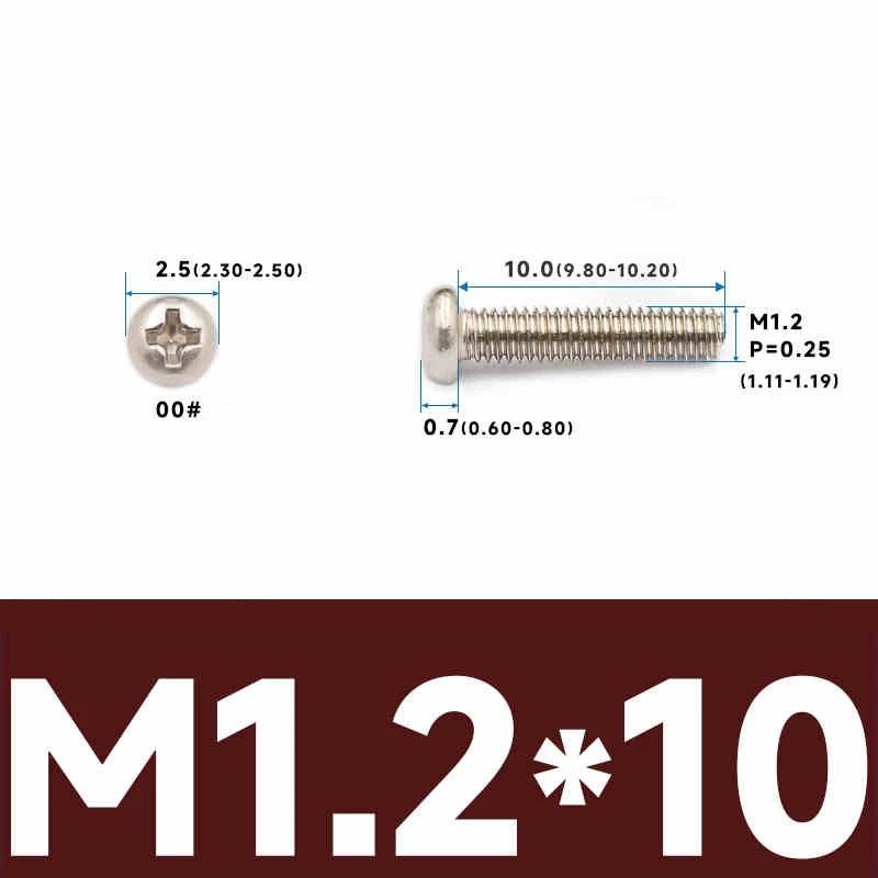 Phillips Pan Head Machine Screws – Carbon Steel M1 to M4, Multiple Lengths & Finishes - HomeDIYer