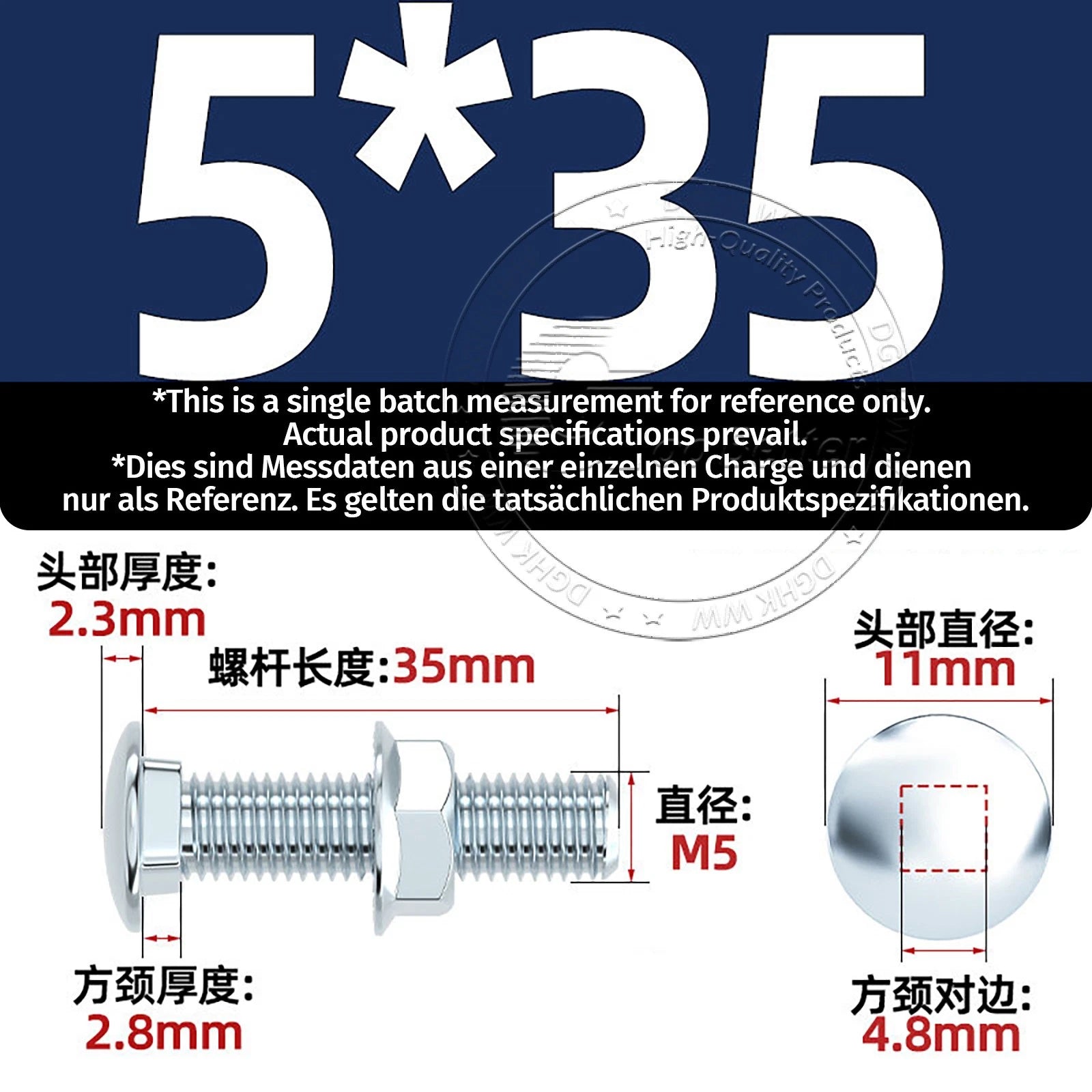 M4–M12 Cup Square Carriage Bolts with Hex Full Nuts | Zinc Plated | Sets of 2–50