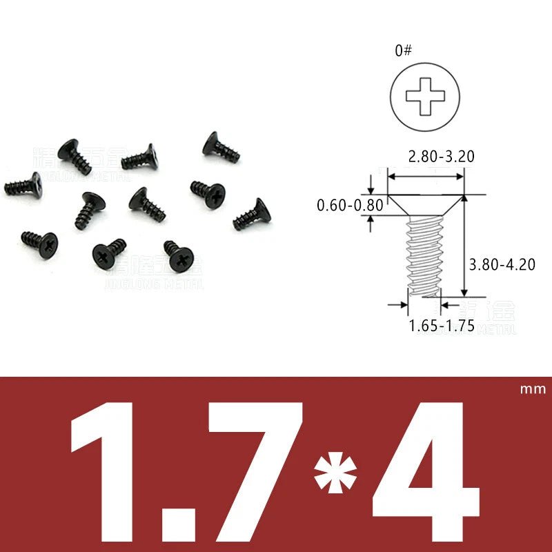 Phillips Countersunk Flat Head Machine Screws M1.2–M1.8 | Zinc & Nickel Plated - HomeDIYer