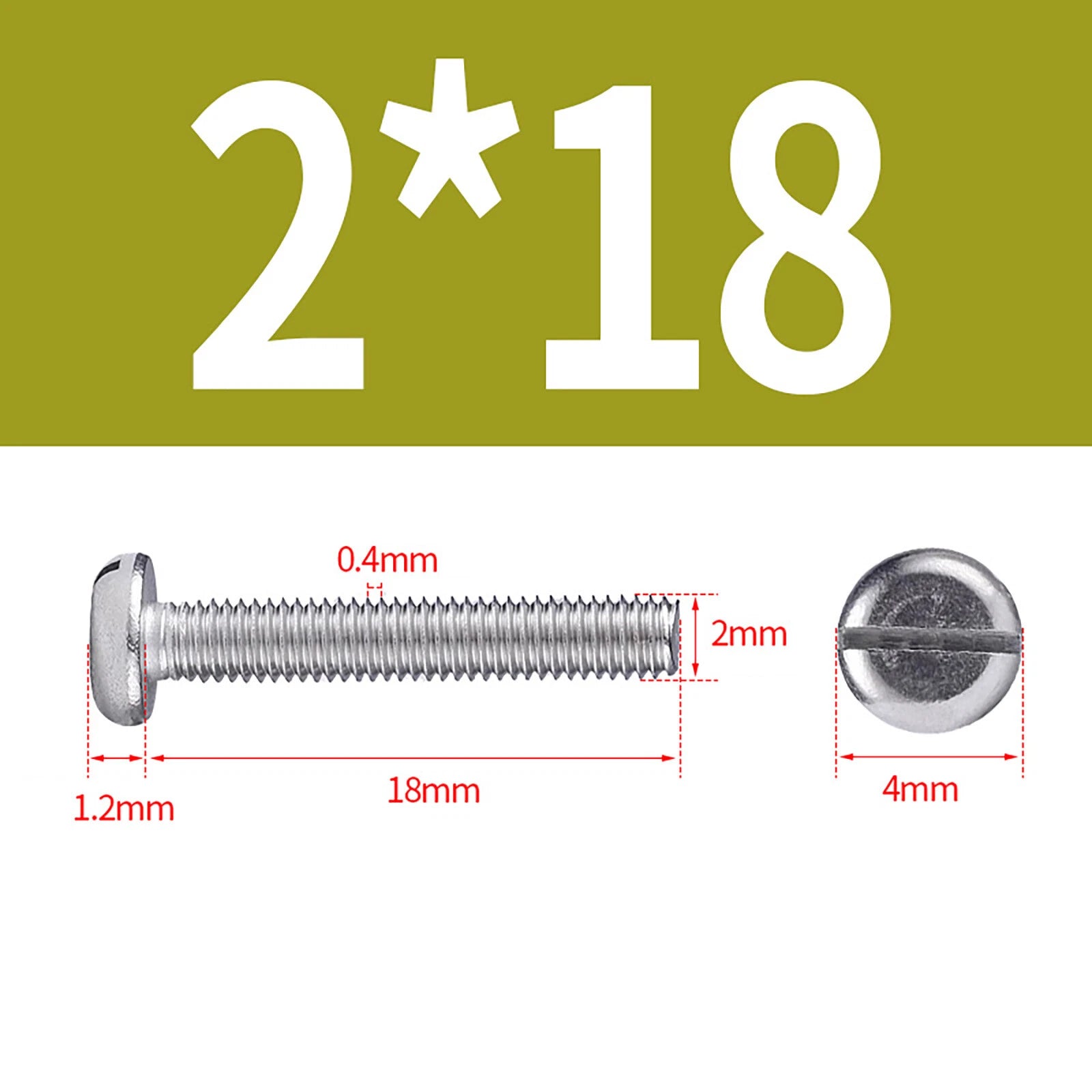 M1.6 to M10 Slotted Cheese Head Machine Screws | A2 Stainless Steel DIN 84