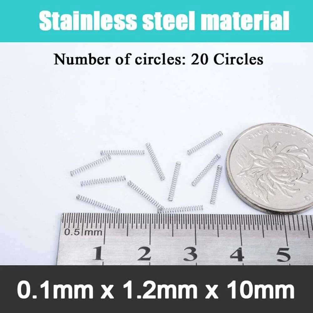 Stainless Steel Compression Springs Steel wire 0.1 mm small coil spring 5-20mm