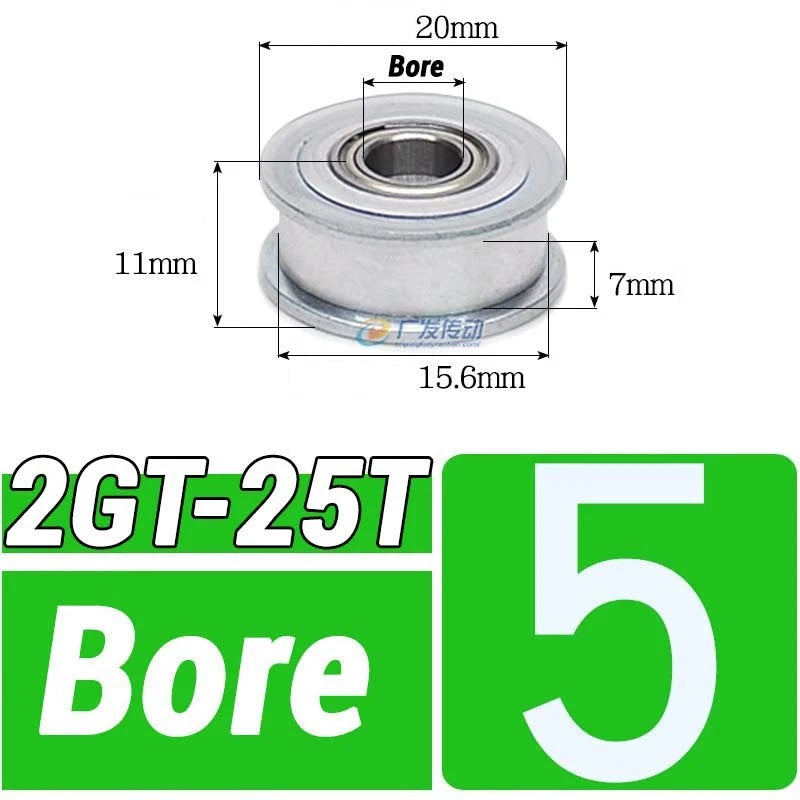 GT2 Timing Belt Pulley 16-100 Teeth 6-10mm Teeth Width Bore 3mm-25mm For 3D