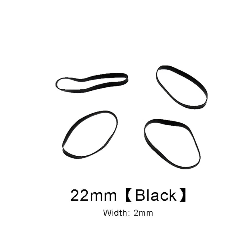 Round Rubber Drive Belts for Pulleys — 15 to 55mm Diameter, Multiple Colors
