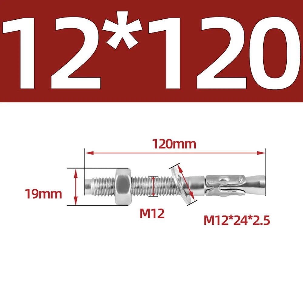316 Stainless Steel Through Bolts – Wall Expansion Anchor Bolts M6–M16 - HomeDIYer