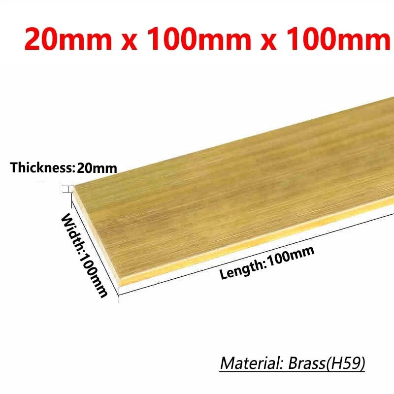 Brass Flat Bar Plate Strip Thick 15mm-32mm Length 100mm Metal Model Making Sheet