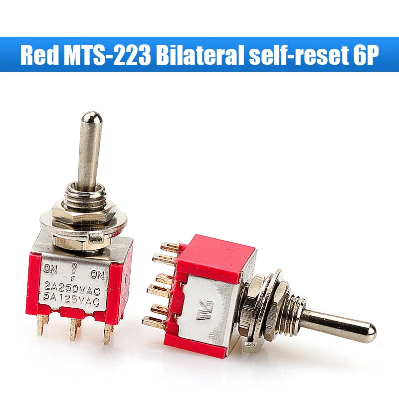 MTS PS Toggle Switch SPDT — 3/6/9/12 Pin, 2-Way/3-Way, Latching & Self-Reset
