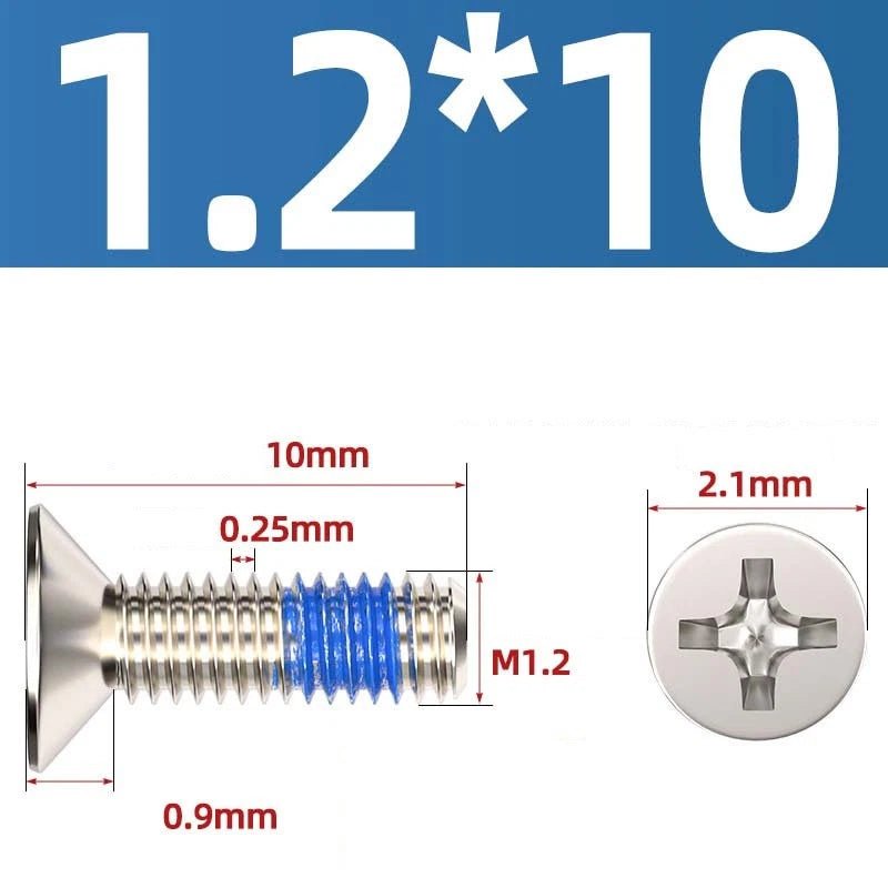 M1.2–M6 Phillips Flat Head Machine Screws | Carbon Steel | Black & Nickel Plated - HomeDIYer