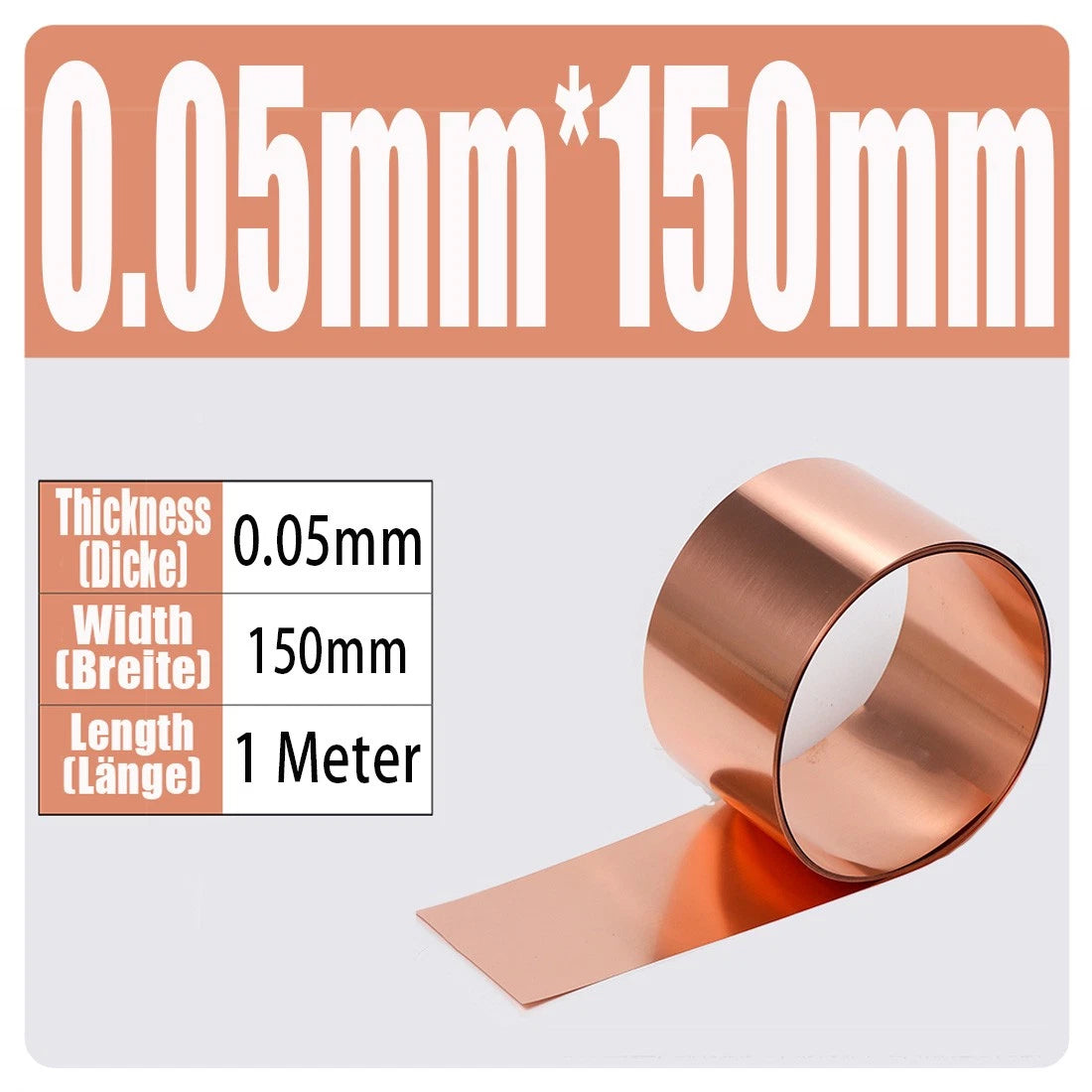 99.9% Flexible Pure Cu Metal Foil Plate Strip 0.01~1mm Thick Copper Sheet Roll