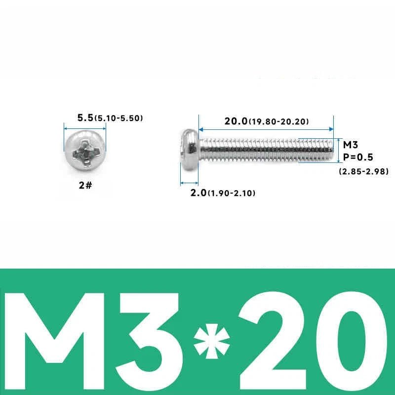 Phillips Pan Head Machine Screws – Carbon Steel M1 to M4, Multiple Lengths & Finishes - HomeDIYer