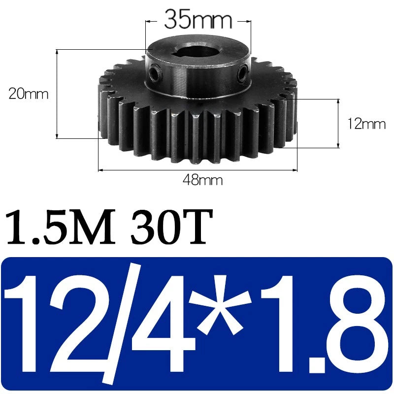 Spur Gears 1.5 Mod Transmission Gear With Step 45#Steel Pinion Motor Gear 30/80T