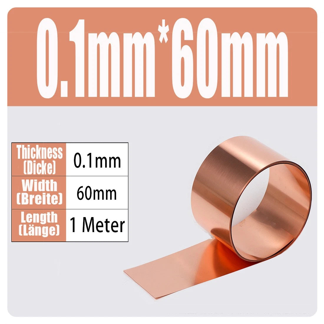 99.9% Flexible Pure Cu Metal Foil Plate Strip 0.01~1mm Thick Copper Sheet Roll