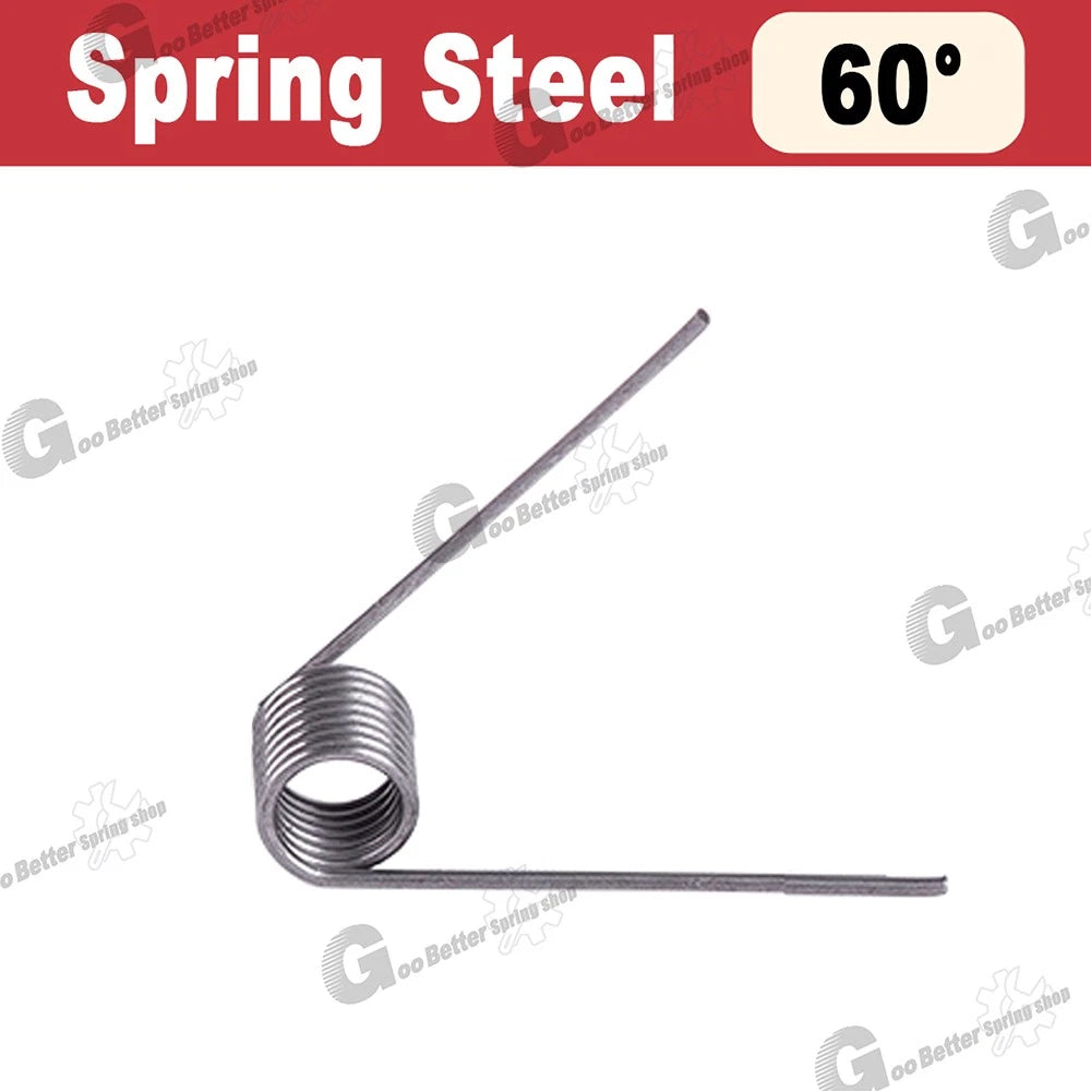 Torsion Spring (pack of 10), 0.3mm wire diameter, 2mm - 5mm OD, Right spring
