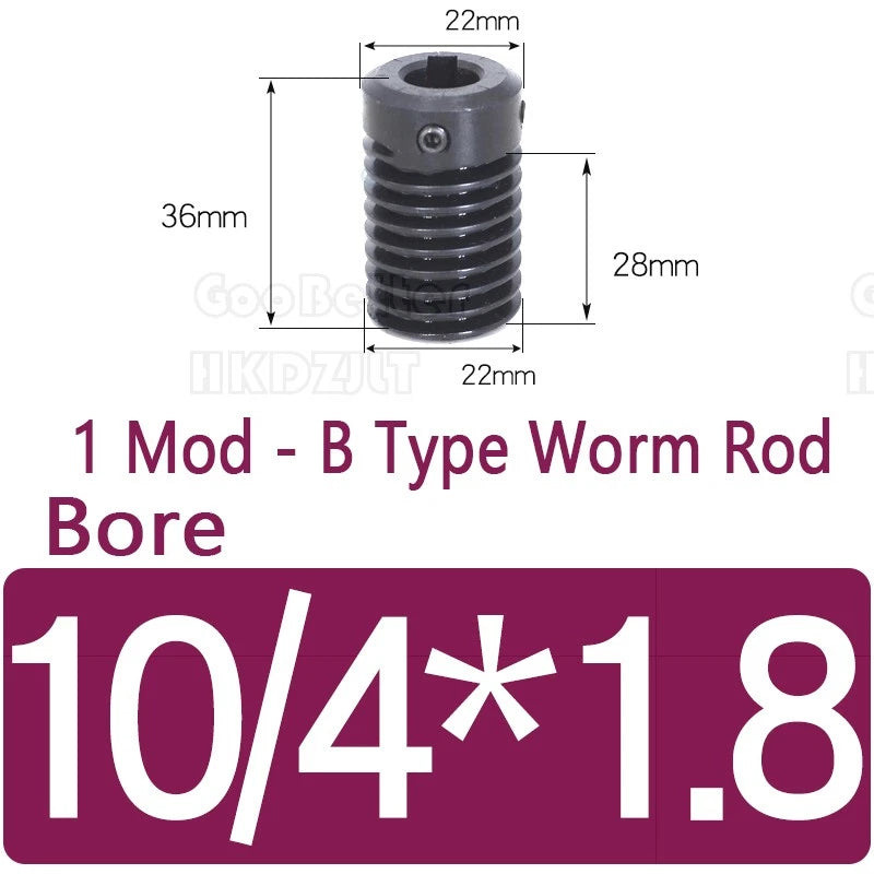 1 Modulus 24 Teeth Brass Worm Wheel Gear Pitch 3.14mm Transmission Gear,Worm Rod