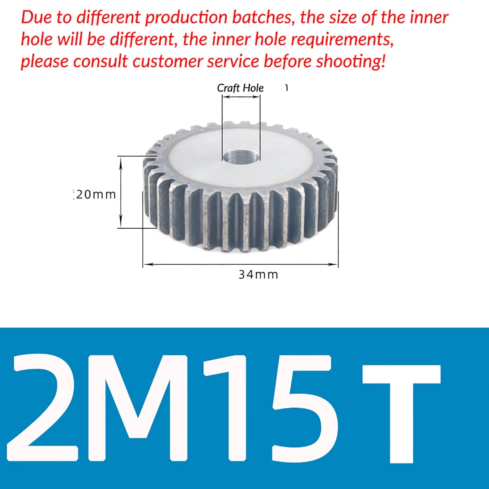 1/1.5/2 Mod 12T-150T Spur Gear 45# Steel Pinion Gear Thickn10-20mm Transmission