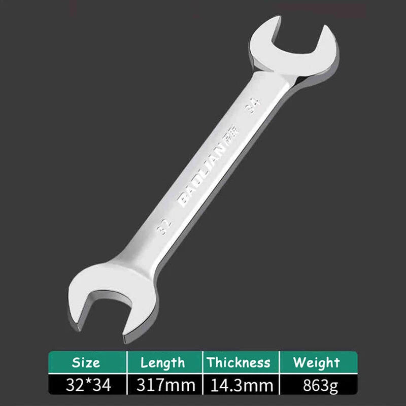 Thin Double Open End Spanner Repair Wrench Chrome Vanadium Steel Metric 6mm-36mm