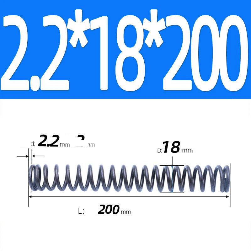 200mm Length Stainless Steel Compression Spring 2 - 4mm Pressure/ Coil Springs